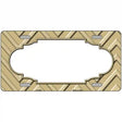 Gold Light Gold Scallop Chevron Metal Novelty License Plate 24" x 12" (LLP)