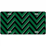 Green Black Chevron Metal Novelty License Plate 24" x 12" (LLP)