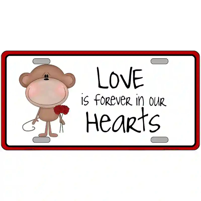 Love In Our Hearts Metal Novelty License Plate 24" x 12" (LLP)