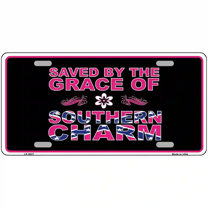 Southern Charm Metal Novelty License Plate 24" x 12" (LLP)