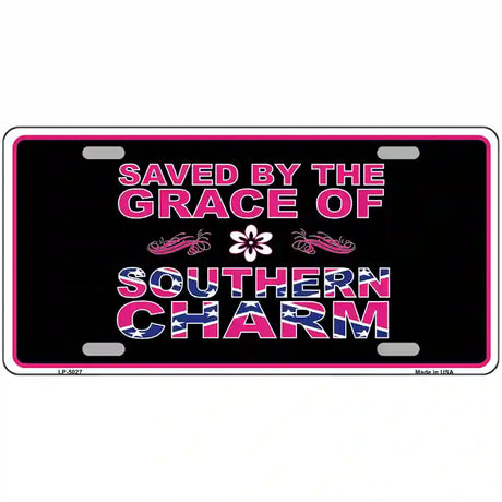 Southern Charm Metal Novelty License Plate 24" x 12" (LLP)