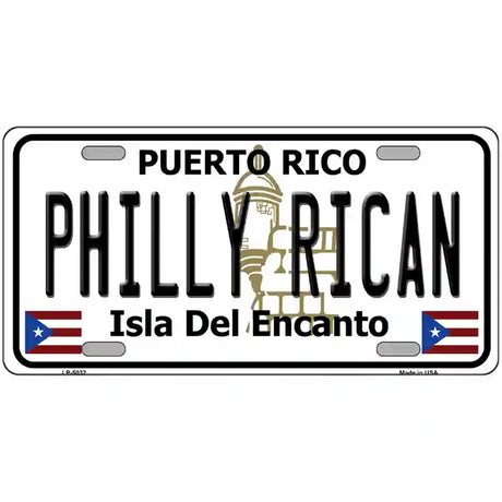 Philly Rican Puerto Rico Metal Novelty License Plate 24" x 12" (LLP)