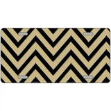 Gold Black Chevron Metal Novelty License Plate 24" x 12" (LLP)