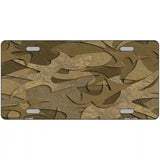 Brown Camouflage Metal Novelty License Plate 24" x 12" (LLP)