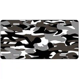 Black And White Camouflage Metal Novelty License Plate 24" x 12" (LLP)