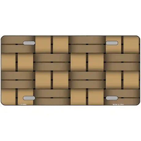 Weave Tan Metal Novelty License Plate 24" x 12" (LLP)