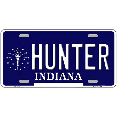 Hunter Indiana State Metal Novelty License Plate 24" x 12" (LLP)