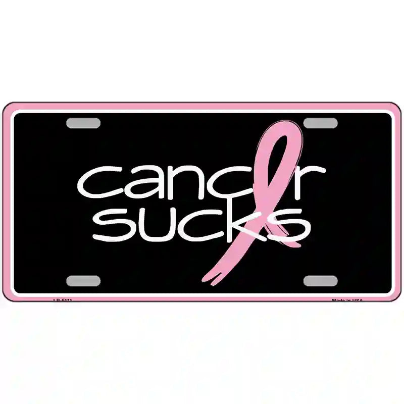 Cancer Sucks Metal Novelty License Plate 24" x 12" (LLP)