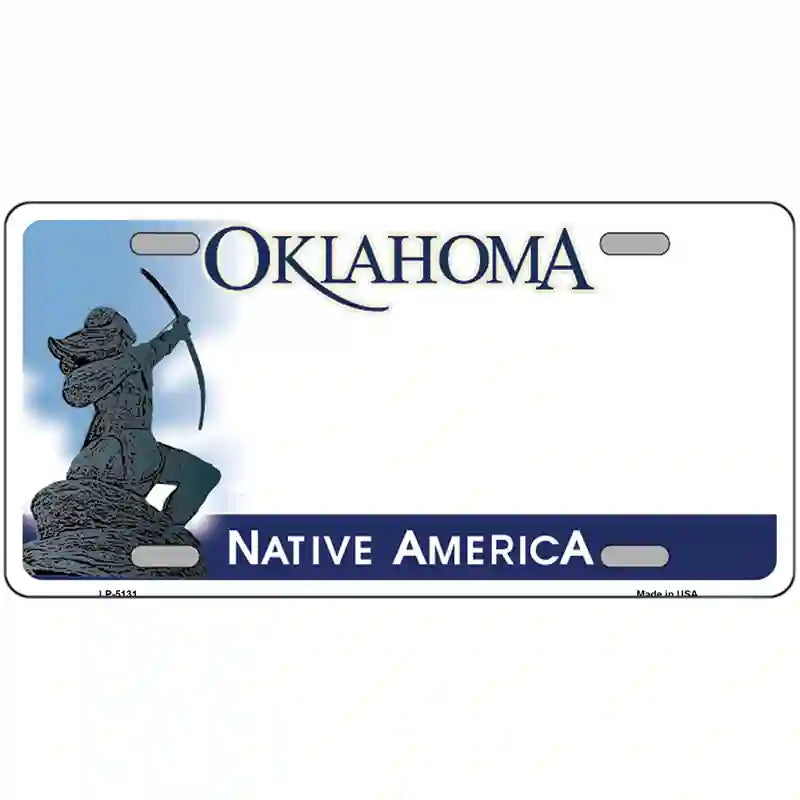 Oklahoma Native America Novelty State Blank Metal License Plate 24" x 12" (LLP)