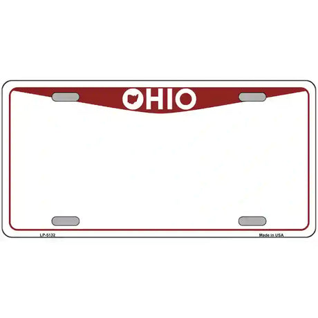 Ohio Red Blank Novelty Metal License Plate 24" x 12" (LLP)