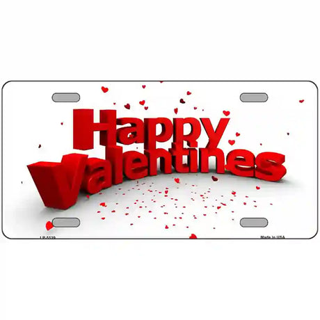 Happy Valentines Metal Novelty License Plate 24" x 12" (LLP)