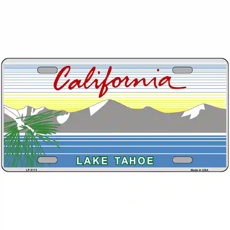 California Lake Tahoe Novelty State Blank Metal License Plate 24" x 12" (LLP)