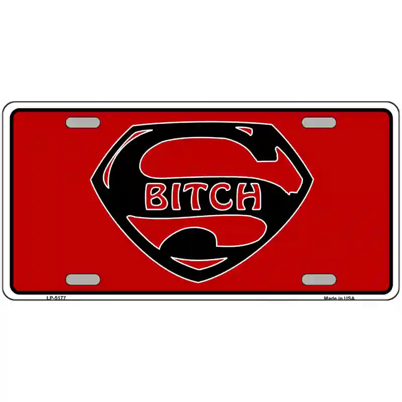 Super Bitch Metal Novelty License Plate 24" x 12" (LLP)