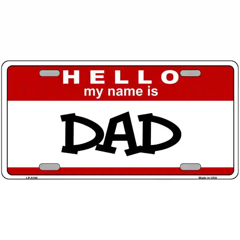 Dad Metal Novelty License Plate 24" x 12" (LLP)