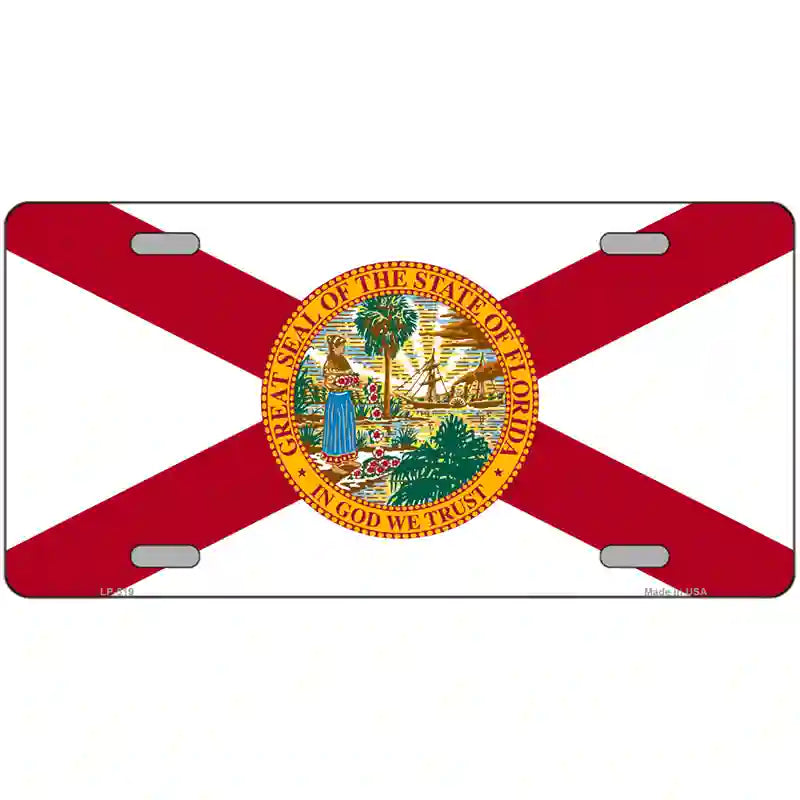 Florida State Flag Metal Novelty License Plate 24" x 12" (LLP)