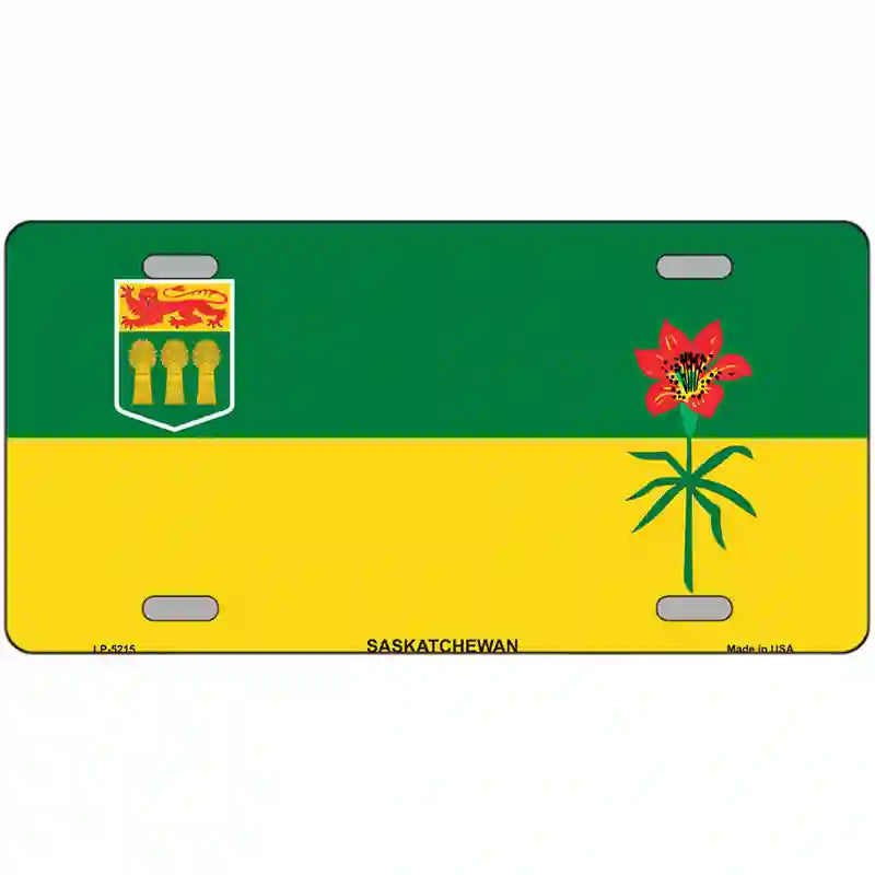 Saskatchewan Flag Metal Novelty License Plate 24" x 12" (LLP)