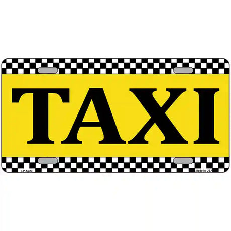 Taxi Metal Novelty License Plate 24" x 12" (LLP)