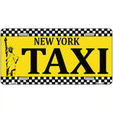 New York Taxi Metal Novelty License Plate 24" x 12" (LLP)