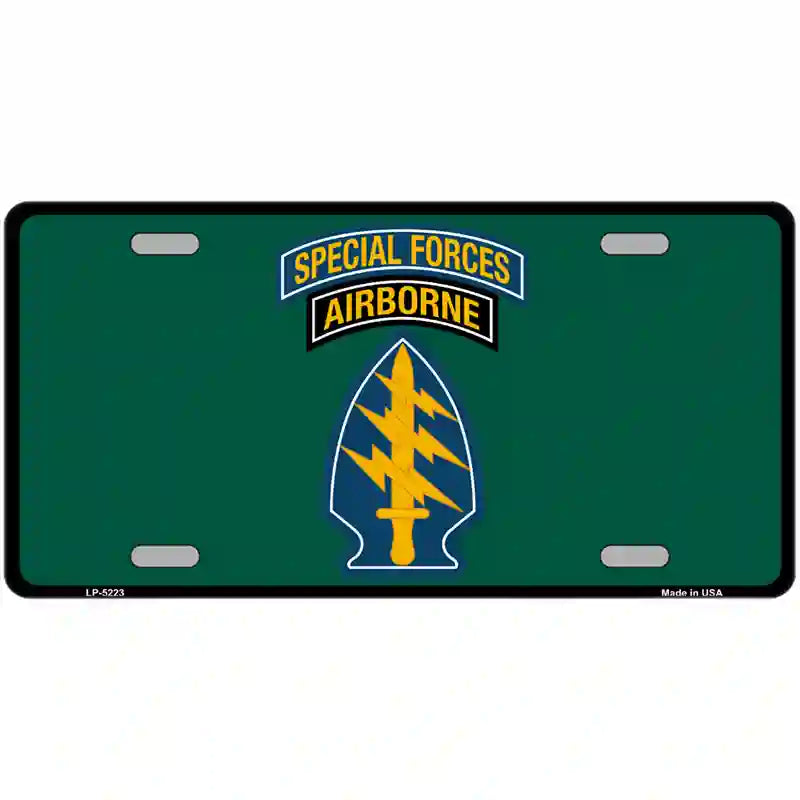 Special Forces Novelty Metal License Plate 24" x 12" (LLP)