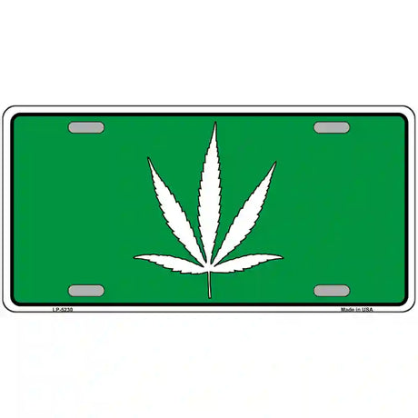 Marijuana Leaf Novelty Metal License Plate 24" x 12" (LLP)