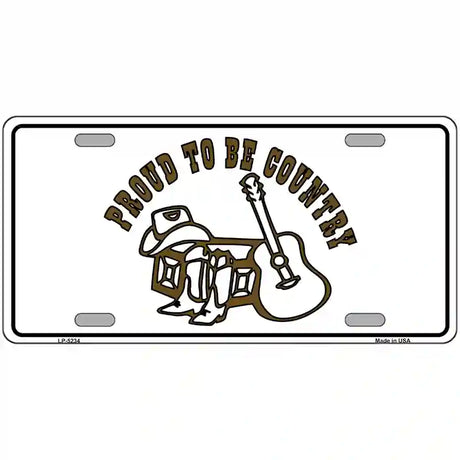 Proud to Be Country Novelty Metal License Plate 24" x 12" (LLP)