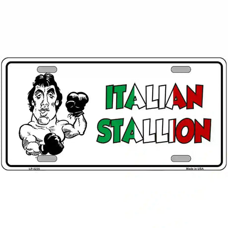 Italian Stallion Novelty Metal License Plate 24" x 12" (LLP)