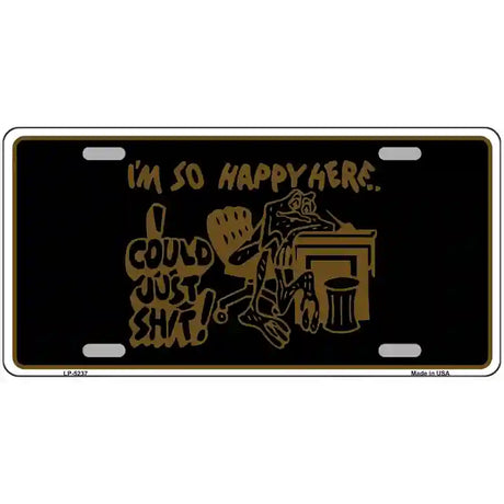 Im So Happy Here Novelty Metal License Plate 24" x 12" (LLP)