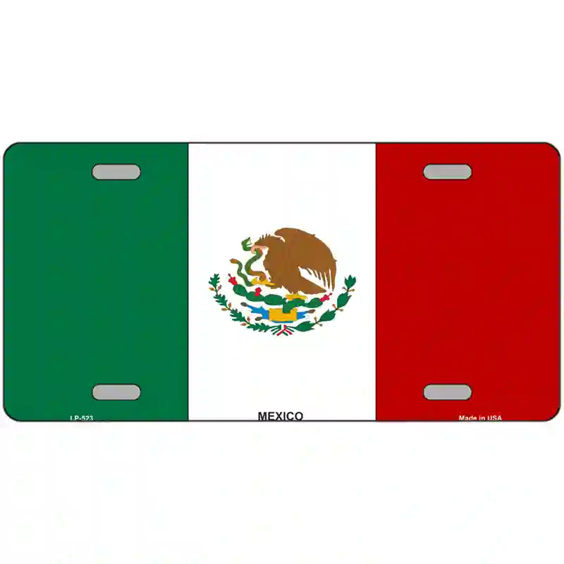 Mexico Flag Metal Novelty License Plate 24" x 12" (LLP)