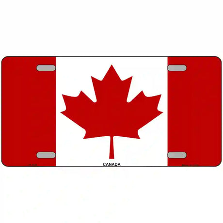 Canadian Flag Metal Novelty License Plate 24" x 12" (LLP)