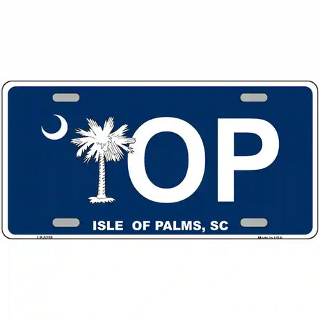 IOP Isle of Palms Blue Metal Novelty License Plate 24" x 12" (LLP)