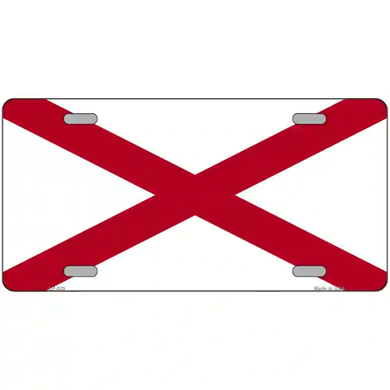 Alabama State Flag Metal Novelty License Plate Sign 24" x 12" (LLP)