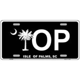 IOP Isle of Palms Black Metal Novelty License Plate 24" x 12" (LLP)