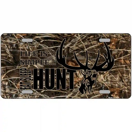 Eat Sleep Hunt Metal Novelty License Plate 24" x 12" (LLP)