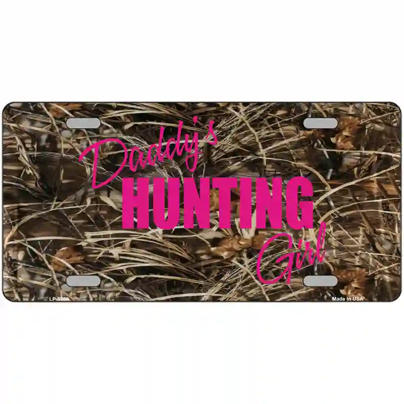 Daddys Hunting Girl Metal Novelty License Plate 24" x 12" (LLP)