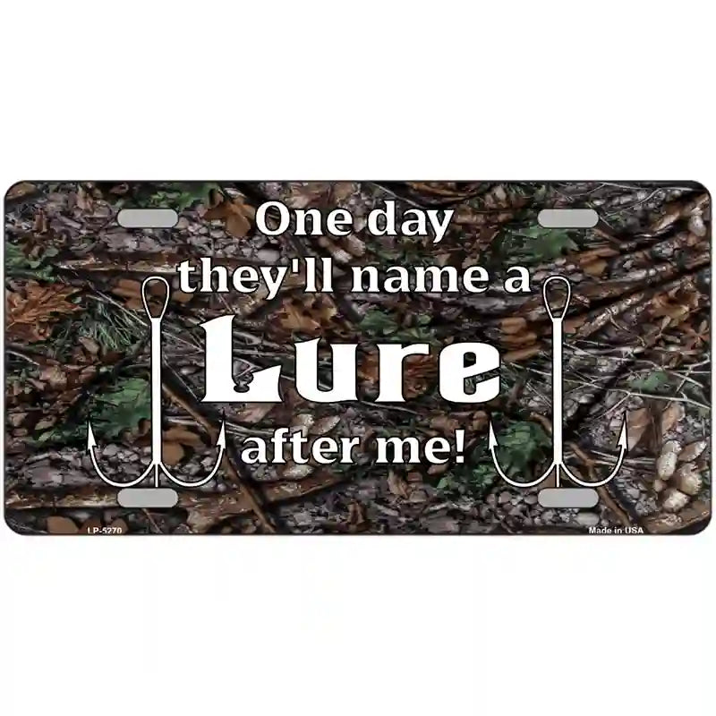 Name A Lure After Me Metal Novelty License Plate 24" x 12" (LLP)