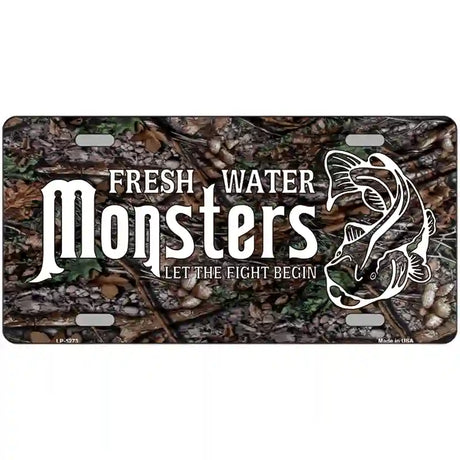 Fresh Water Monsters Metal Novelty License Plate 24" x 12" (LLP)