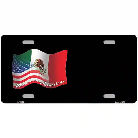 Mexican American Flag Offset Metal Novelty License Plate 24" x 12" (LLP)