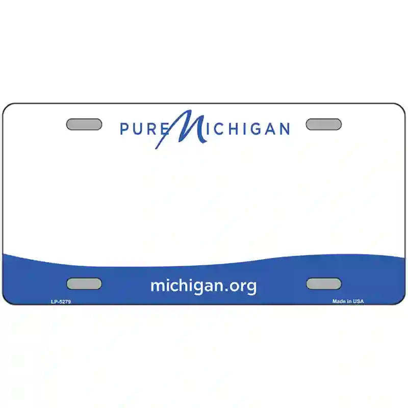 Pure Michigan Blank Novelty Metal License Plate 24" x 12" (LLP)