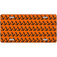 Orange Black Anchor Metal Novelty License Plate 24" x 12" (LLP)