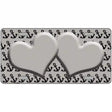 Grey Black Anchor Grey Heart Center Metal Novelty License Plate 24" x 12" (LLP)