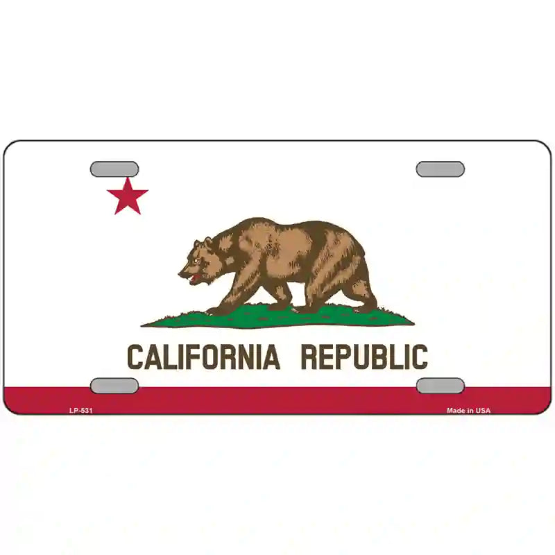 California State Flag Metal Novelty License Plate 24" x 12" (LLP)