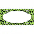 Lime Green Black Anchor Scallop Center Metal Novelty License Plate 24" x 12" (LLP)