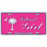 Island Girl Pink Metal Novelty License Plate 24" x 12" (LLP)