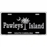 Pawleys Island Black Metal Novelty License Plate 24" x 12" (LLP)