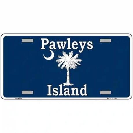 Pawleys Island Blue Metal Novelty License Plate 24" x 12" (LLP)