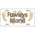 Pawleys Island Foots Metal Novelty License Plate 24" x 12" (LLP)