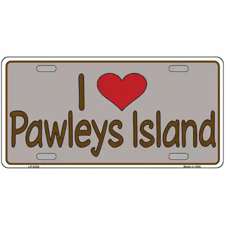 Love Pawleys Island Metal Novelty License Plate 24" x 12" (LLP)