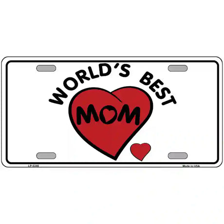 Worlds Best Mom Novelty Metal License Plate 24" x 12" (LLP)