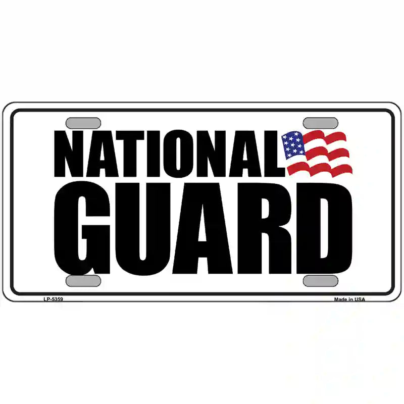 National Guard Novelty Metal License Plate 24" x 12" (LLP)