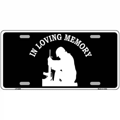 In Loving Memory Sitting Novelty Metal License Plate 24" x 12" (LLP)